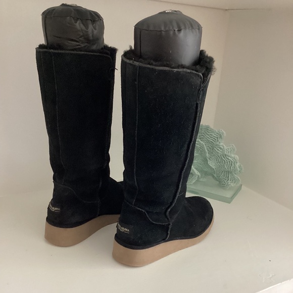 Koolaburra Shoes - Kookaburra by UGG slim tall genuine suede black shearling boots EUR 37 US 6